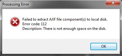 Cuadro de diálogo de error