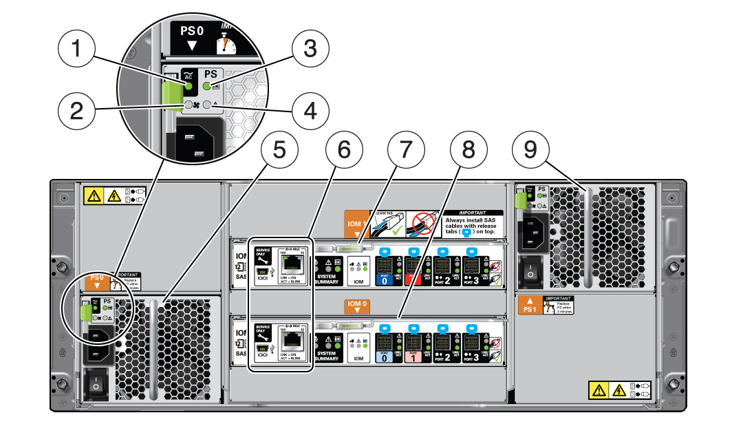 image:Picture showing storage shelf back panel with callouts to components.