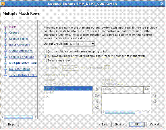 OWBの複数の一致行、すべての行 OWBの複数の一致行、すべての行