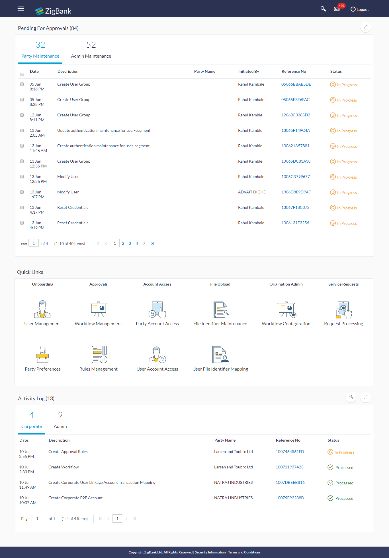 Admin Approver Dashboard