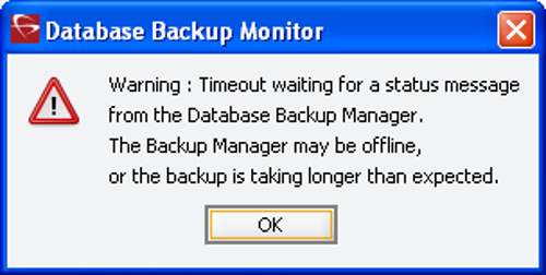Warning - timeout waiting for status update