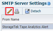 SMTP Server Settings section with Change icon noted.