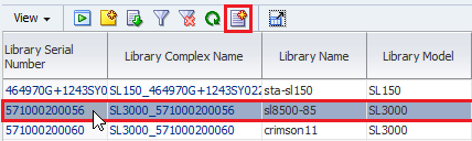 Table with row selected and Create Log Bundle icon noted.