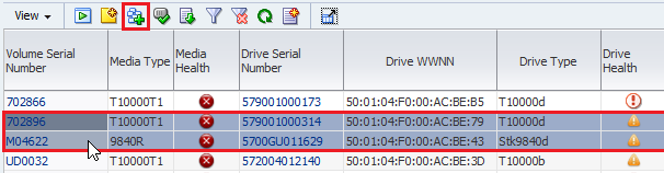 Table with two rows selected and Logical Groups icon noted.