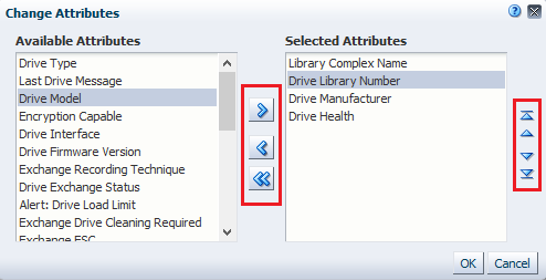 Sample change attributes dialog with arrows noted.