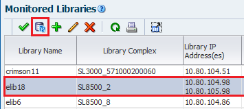 Monitored Libraries with row and Get Latest Data icon noted
