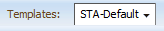 Template drop-down menu