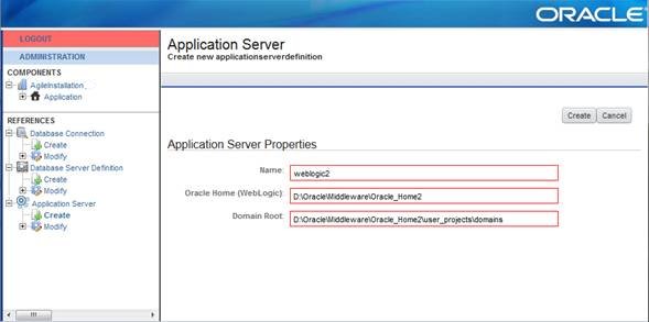 Application Server create new screen
