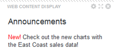 Web Content Display component