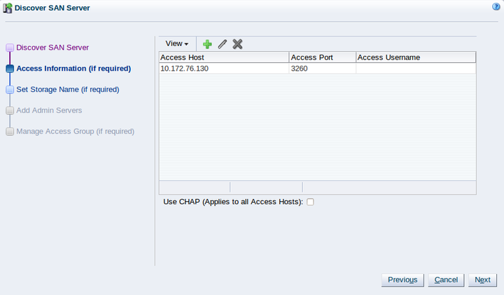 この図は、「Access Host added to the Access Information」ダイアログを示しています。