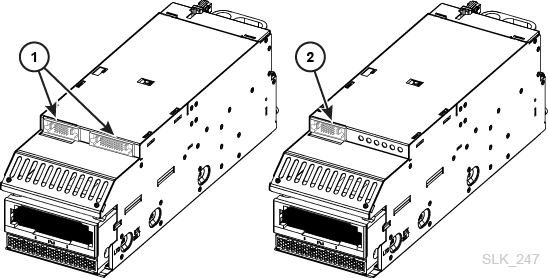 LOD (2 つのポートを含む) および HBD (1 つのポートを含む) ドライブトレーの比較