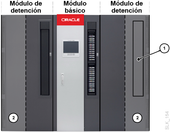 Base con dos módulos de detención