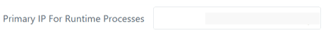 Primary IP For Runtime Processes