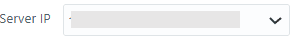 Server IP Dropdown 