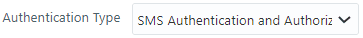 Authentication Type dropdown