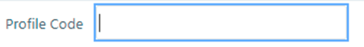 Profile Code Text box