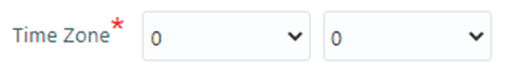 Time zone drop-down