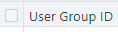 User Group ID checkbox