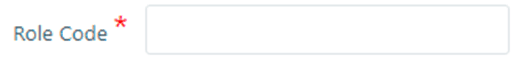 Role Code box