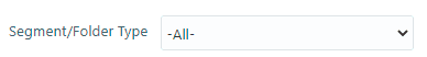 Segment/Folder Type dropdown