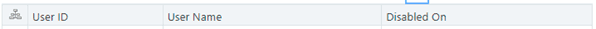 Disabled users grid