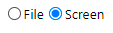 File and Screen Radiobutton