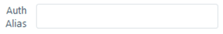 Textbox for Auth Alias and other listed UI controls