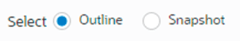 Outline and Snapshot radio buttons