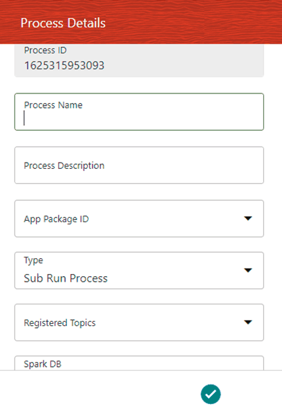 Process Details dialog