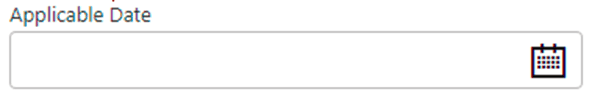Applicable Date DateTime