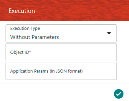 Execution dialog without parameters