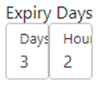 Input Number for Expiry Days and other listed UI controls