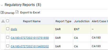 Regulatory Report Grid