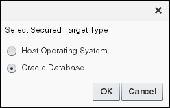 Selecting secured target type