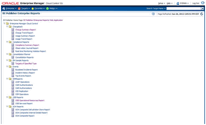 BI Publisher reports displayed through Enterprise Manager
