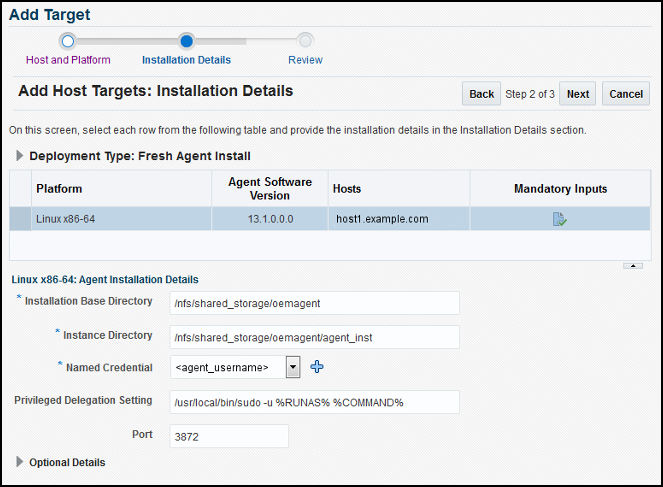 Image Add Target, installation details