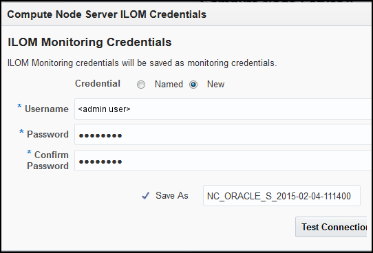 Compute Node Server ILOM Credentials