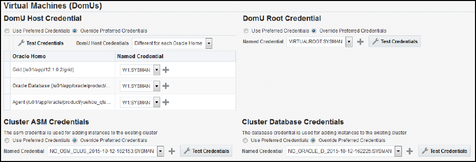 Scale Up Cluster: Virtual Machines Credentials