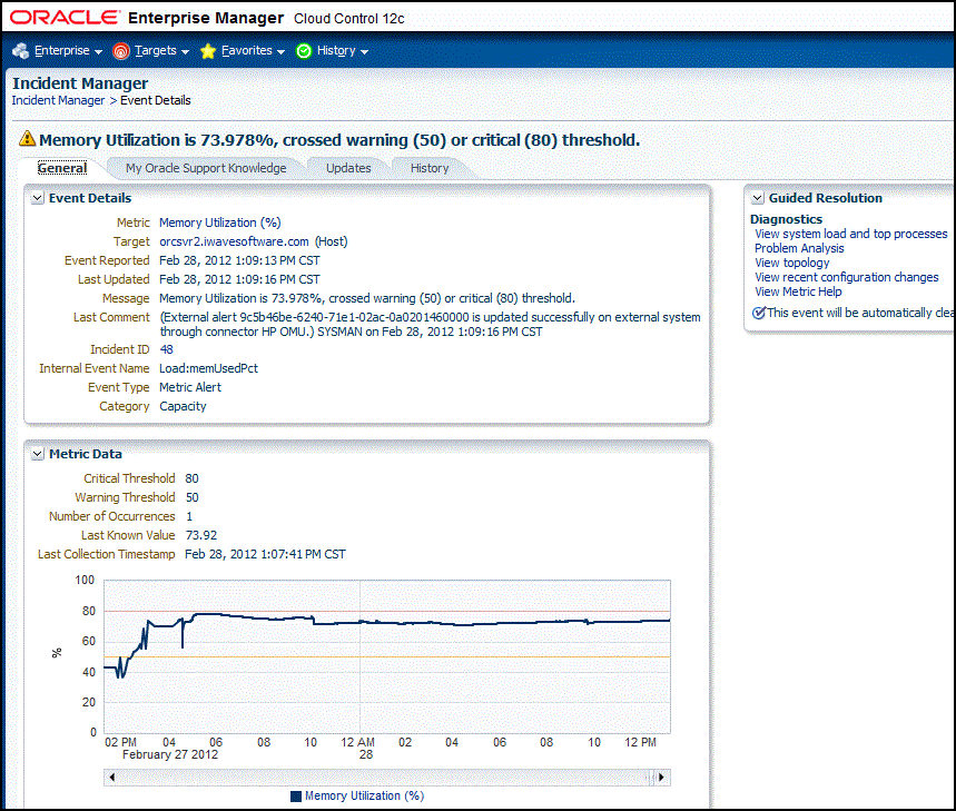 Shows contents of General tab.