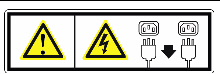 Gráfico que indica los iconos de advertencia para los distintos cables de alimentación