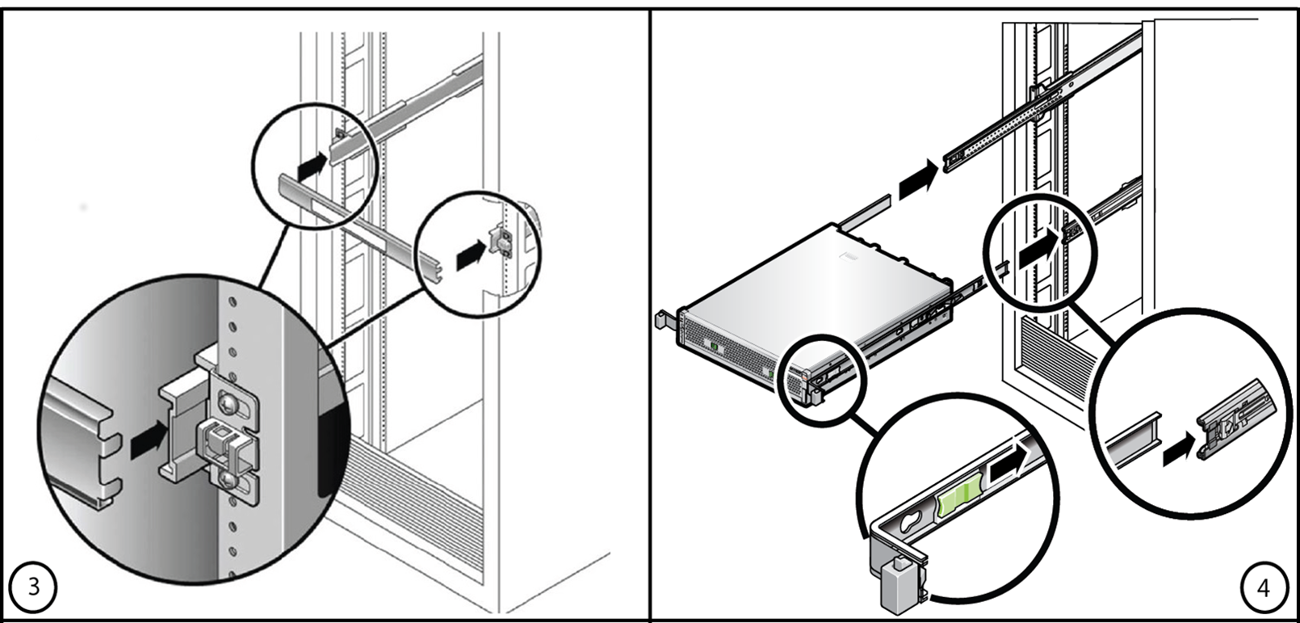 image:The graphic shows how to install the hardware, part                                         2.