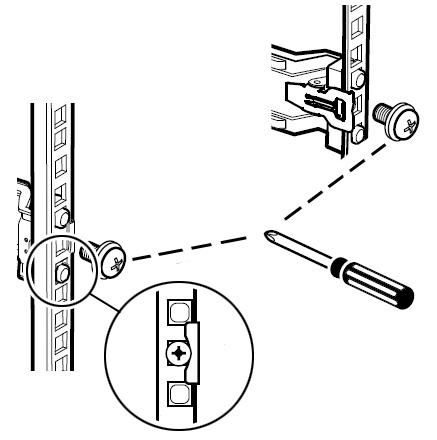 image:Install the rear rail screws