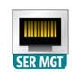image:Graphic showing the serial management port