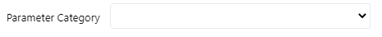 Parameter Category and Name drop-down