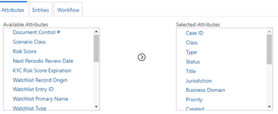 Available Attributes and Selected Attributes