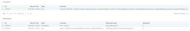 Details and Comments & Attachments screen