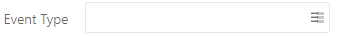Event Type drop down