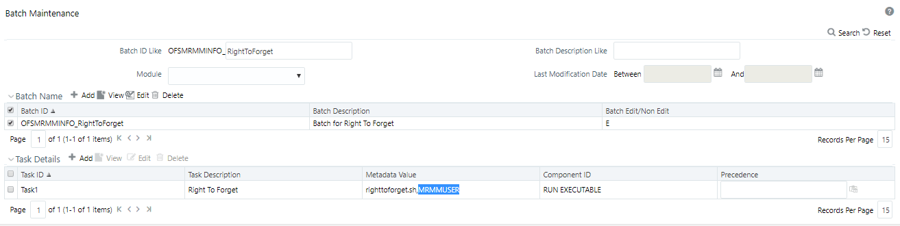 Description of the image follows This illustration shows how to configure Right to be Forgotten for OFS LRS. Follow the steps to complete the configuration. Description of the image follows This illustration shows how to configure Right to be Forgotten for OFS LRS. Follow the steps to complete the configuration.