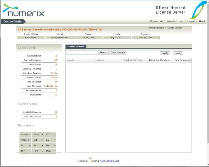 This illustration shows the domain details in Numerix. This illustration shows the domain details in Numerix.