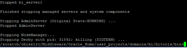 This illustration shows starting and stopping services in OBIEE. This illustration shows starting and stopping services in OBIEE.